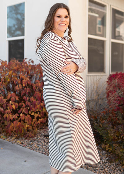 Holly Cream Stripe Dress
