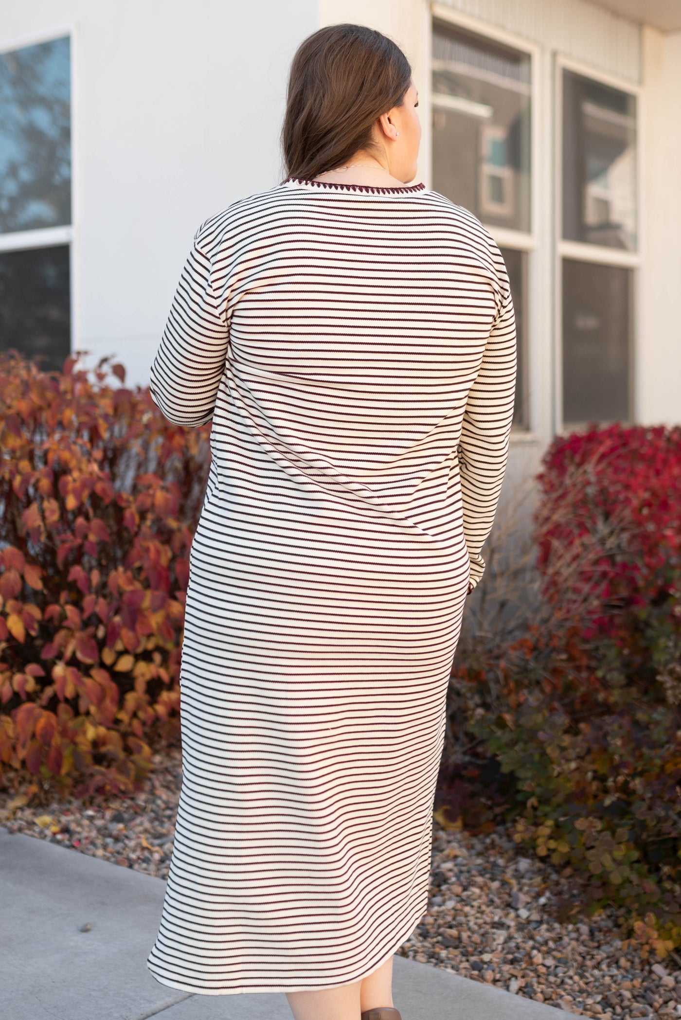 Holly Cream Stripe Dress