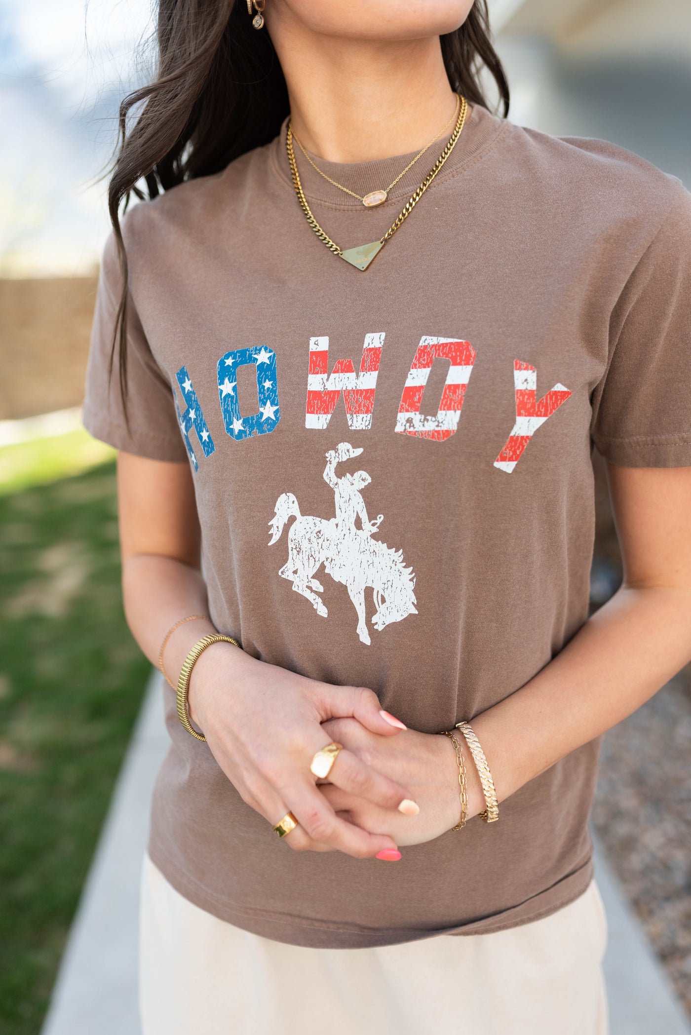 Short sleeve howd cowboy graphic tee