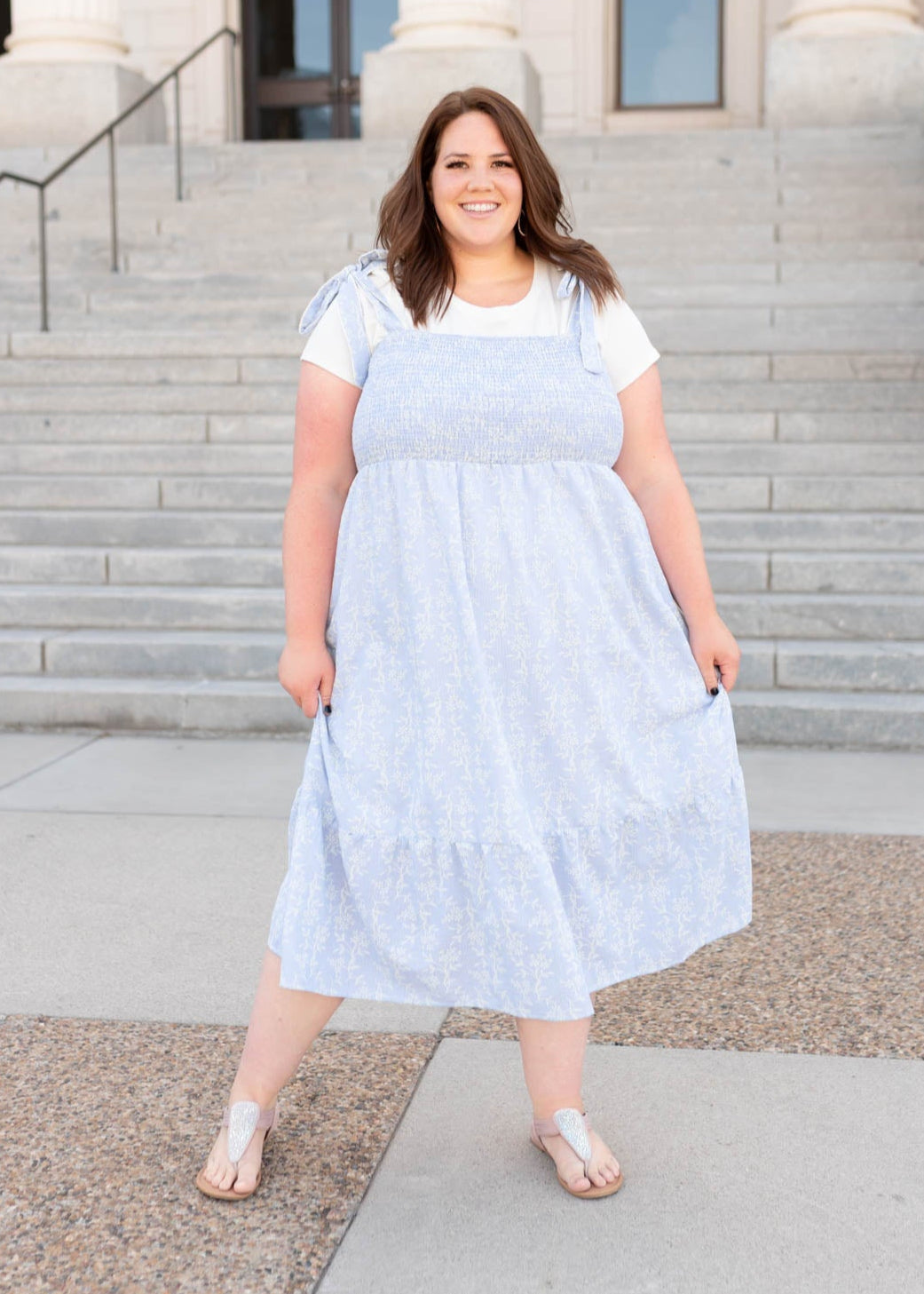Polagram | Indiana Blue Embroidered Dress | 3X | Lena Layne Polagram | Indiana Blue Embroidered Dress | 3X | Lena Layne