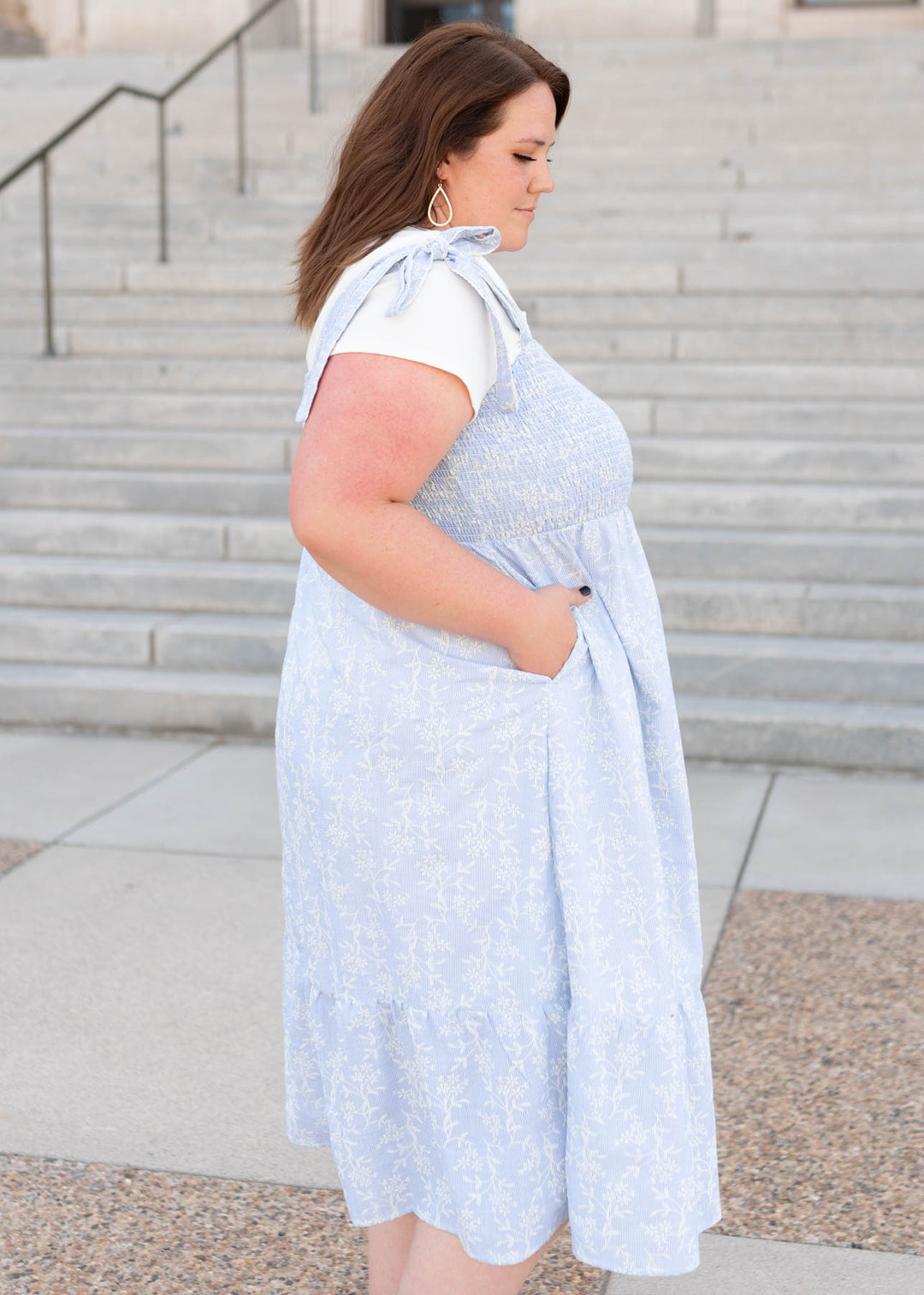 Indiana Blue Embroidered Dress Polagram – Lena Layne