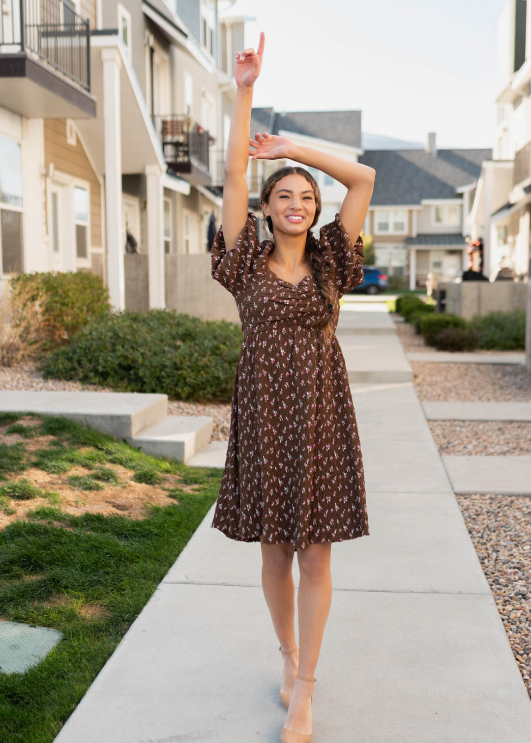 Indie Brown Floral Dress Tea N Rose X-Large Indie Brown Floral Dress Tea N Rose X-Large