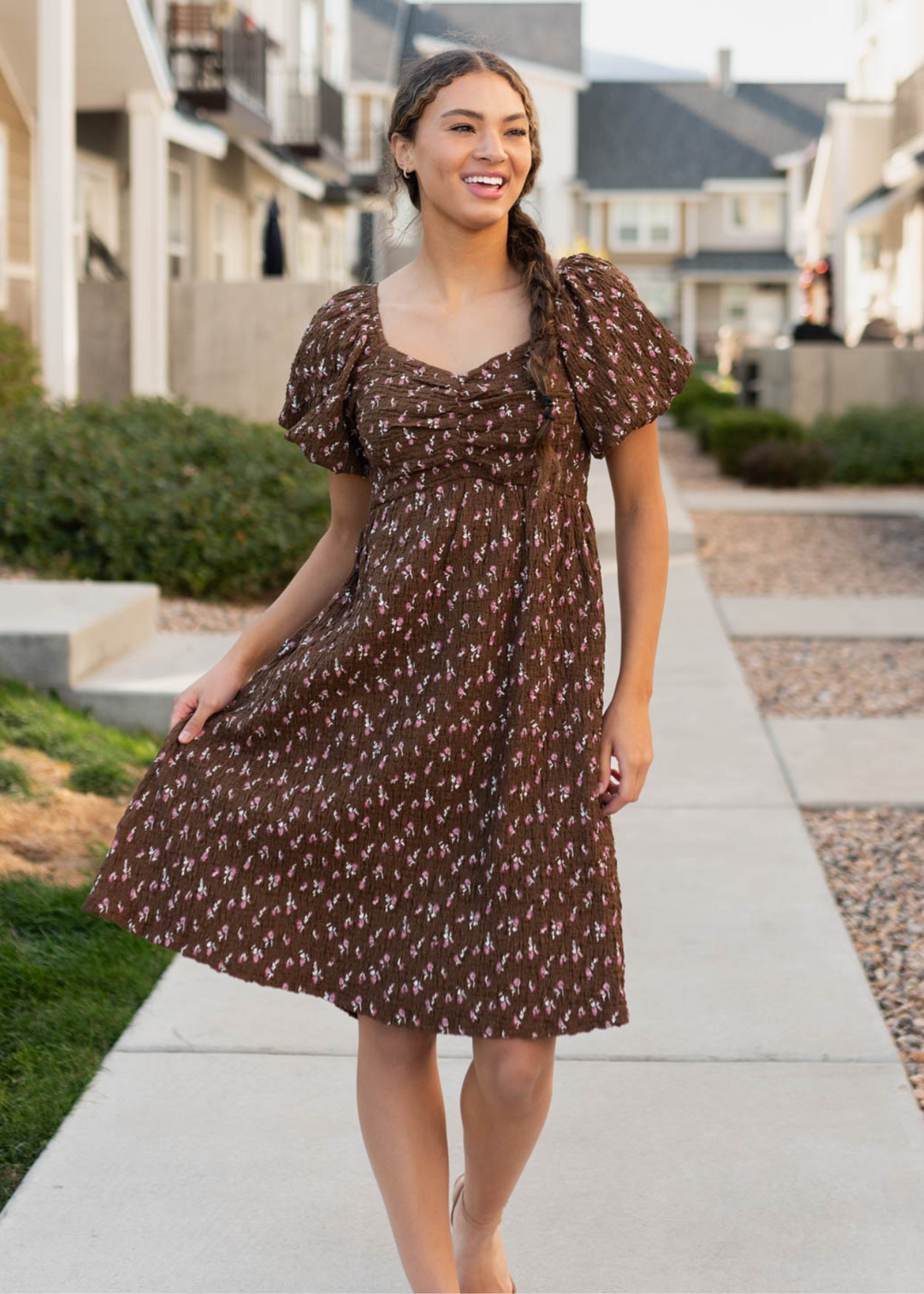 Indie Brown Floral Dress Tea N Rose X-Large