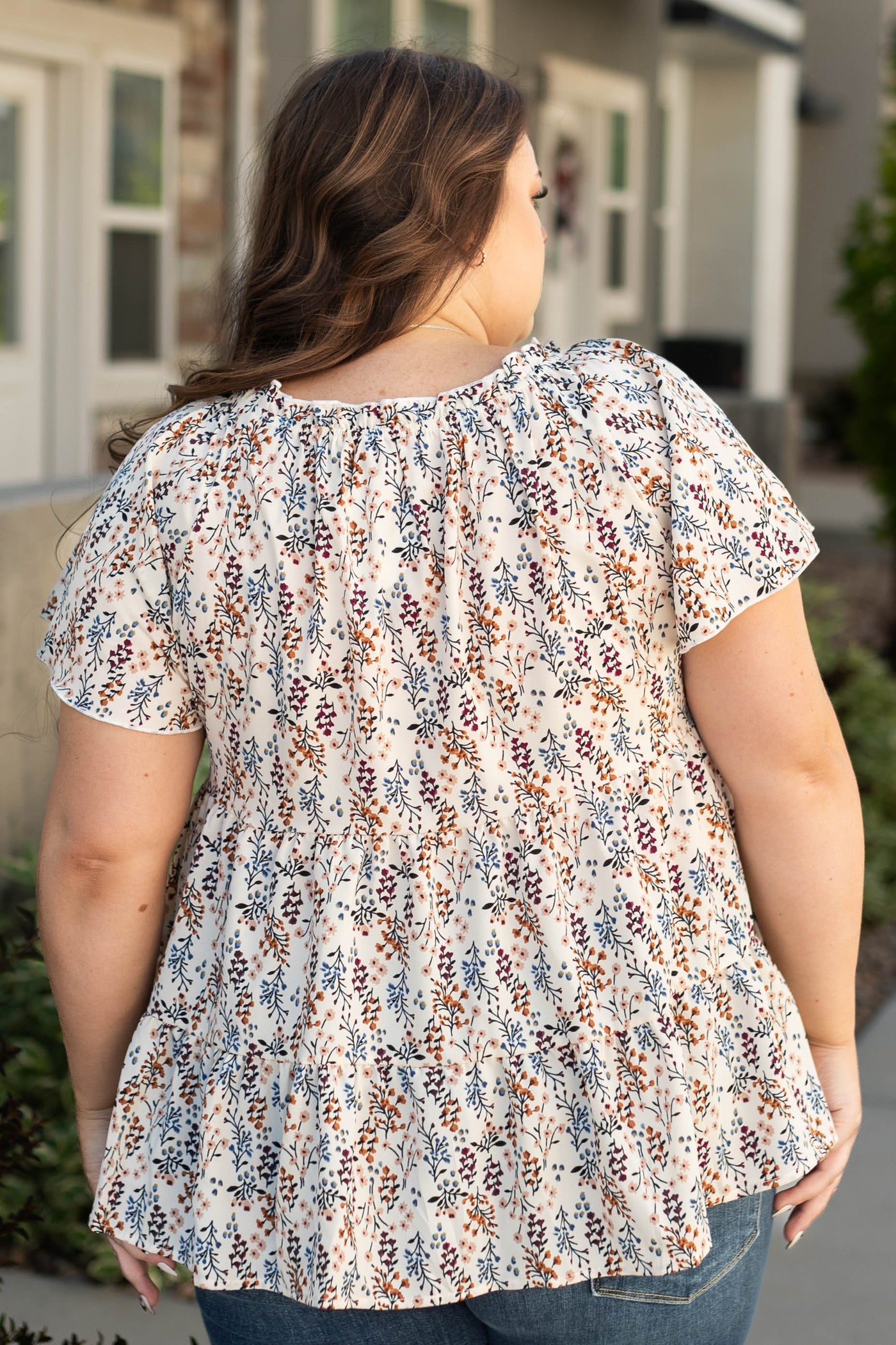 Back view of an ivory top