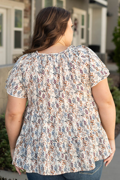 Back view of an ivory top