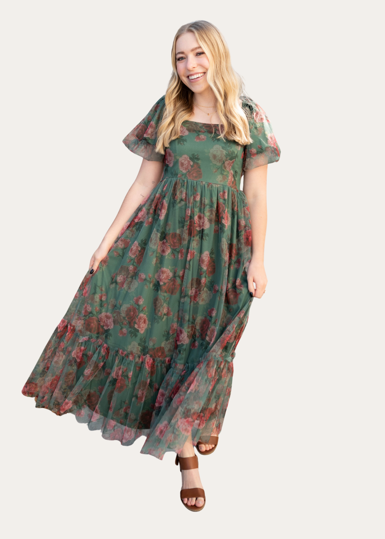 Isabella Green Tulle Dress