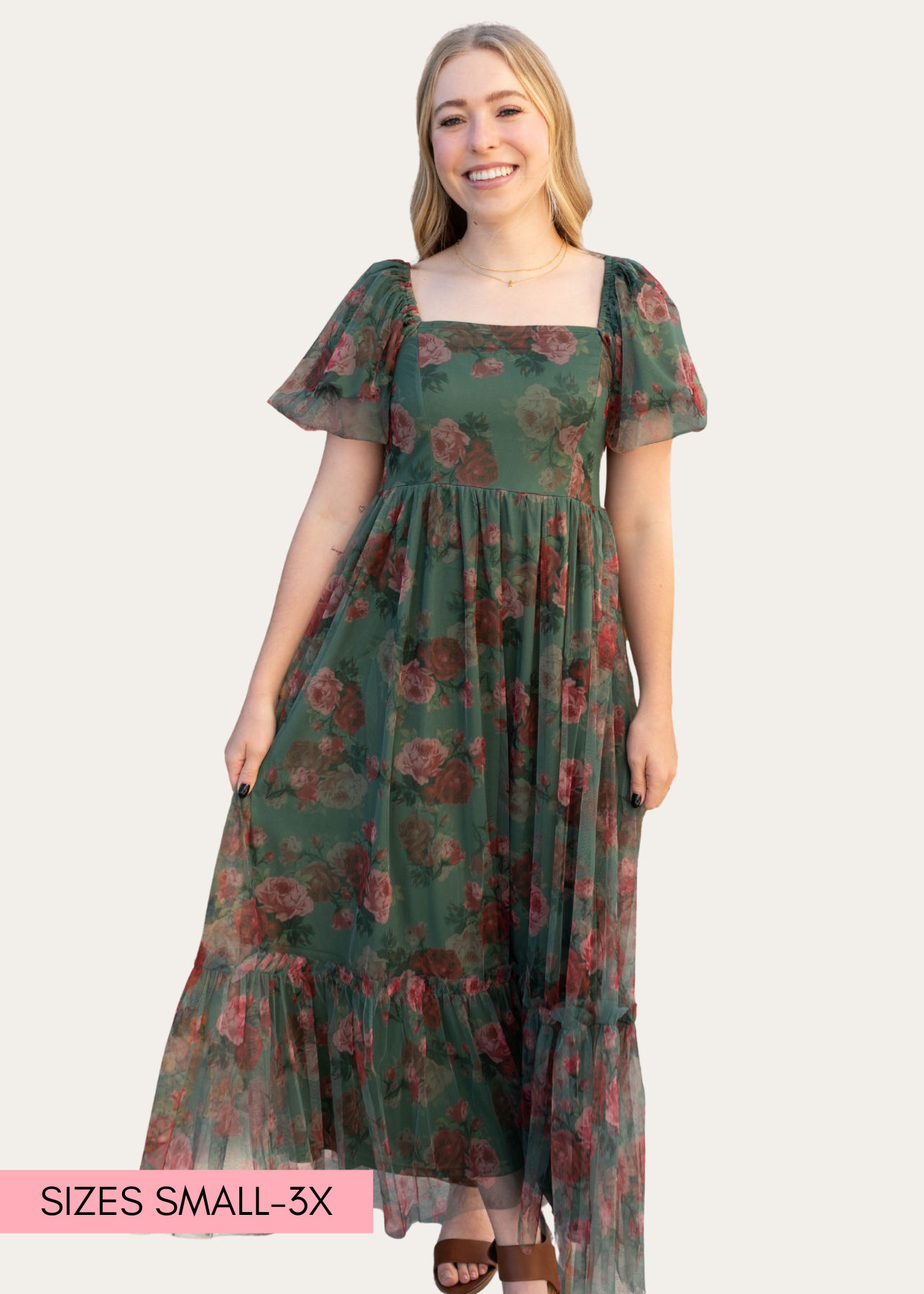 Isabella Green Tulle Dress