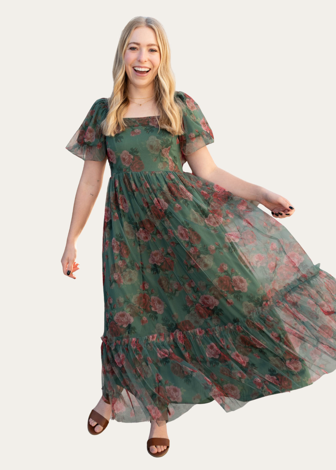 Isabella Green Tulle Dress