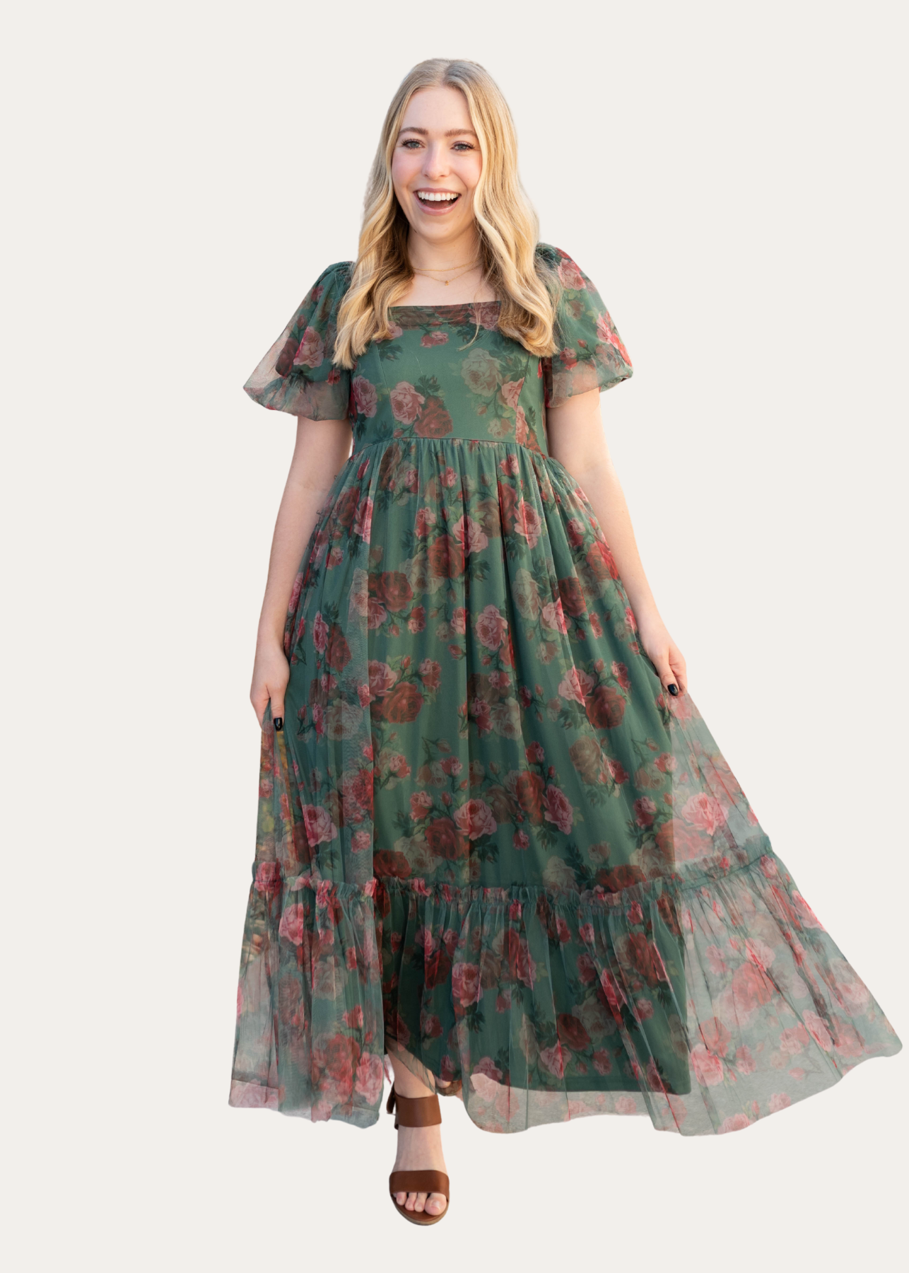 Isabella Green Tulle Dress