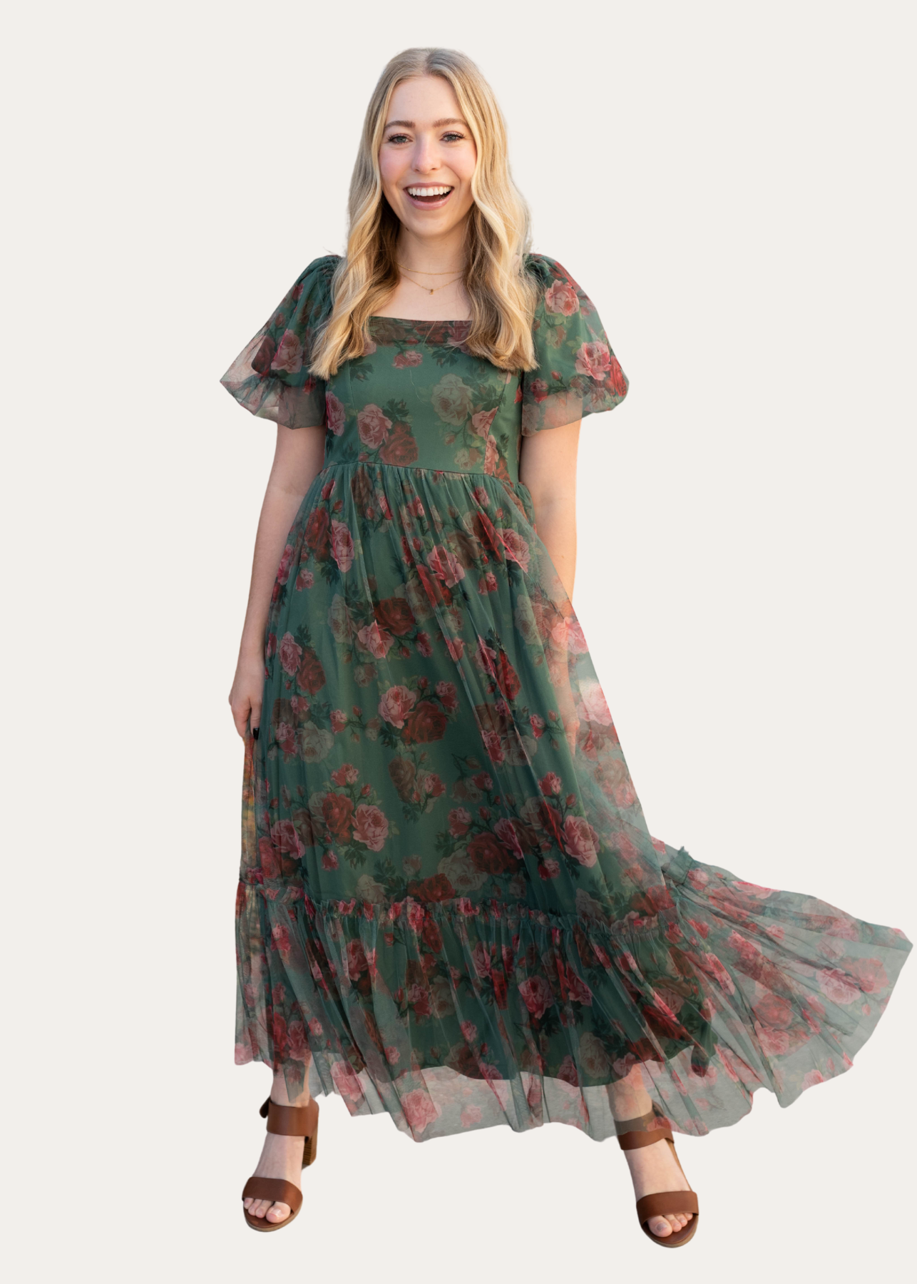 Isabella Green Tulle Dress