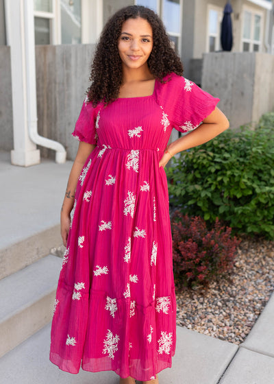 Jacie Light Blue Embroidered Midi Dress Polagram Lena Layne Jacie Light Blue Embroidered Midi Dress Polagram Lena Layne