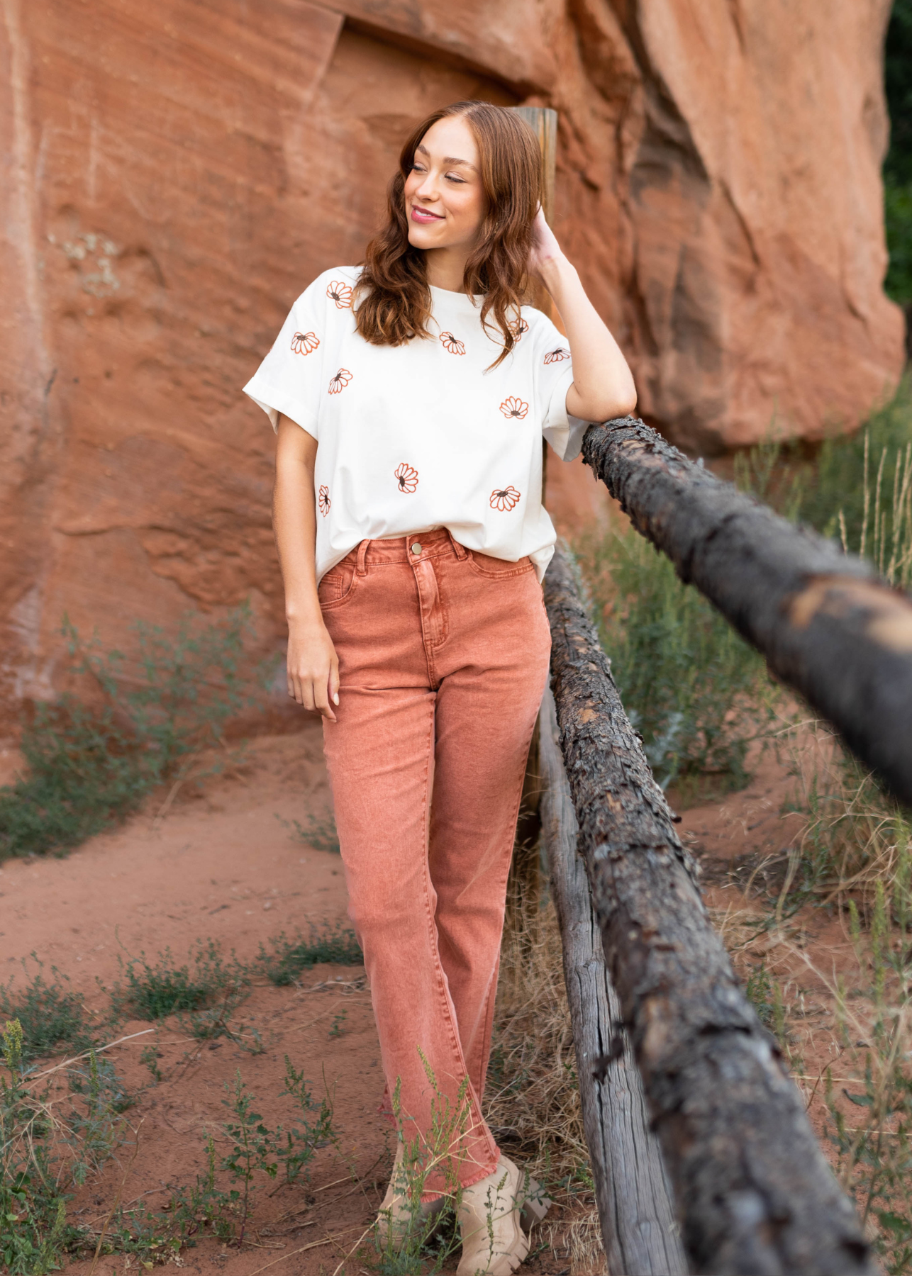 Jamie Ivory Floral Top