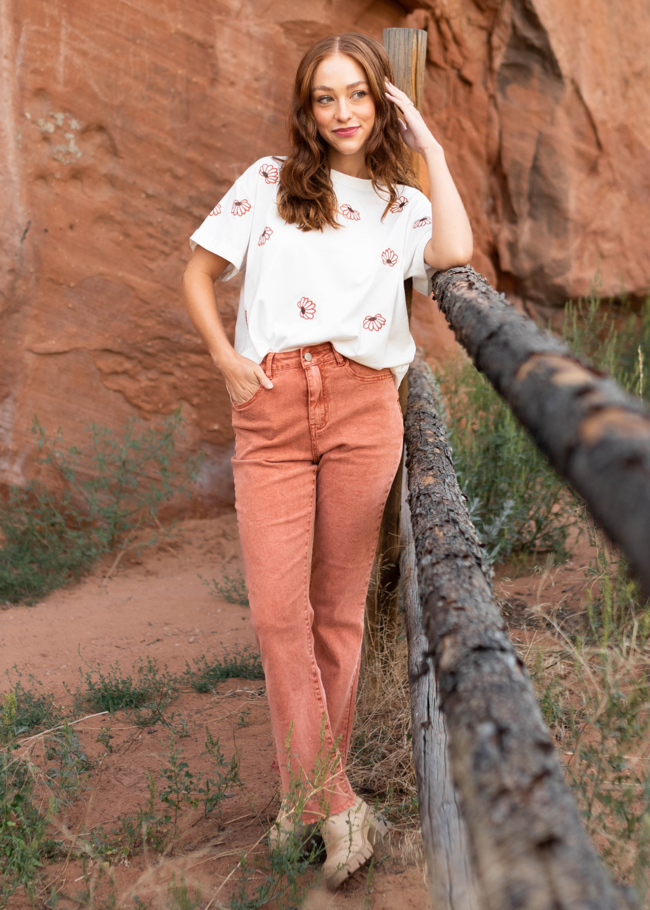 Jamie Ivory Floral Top