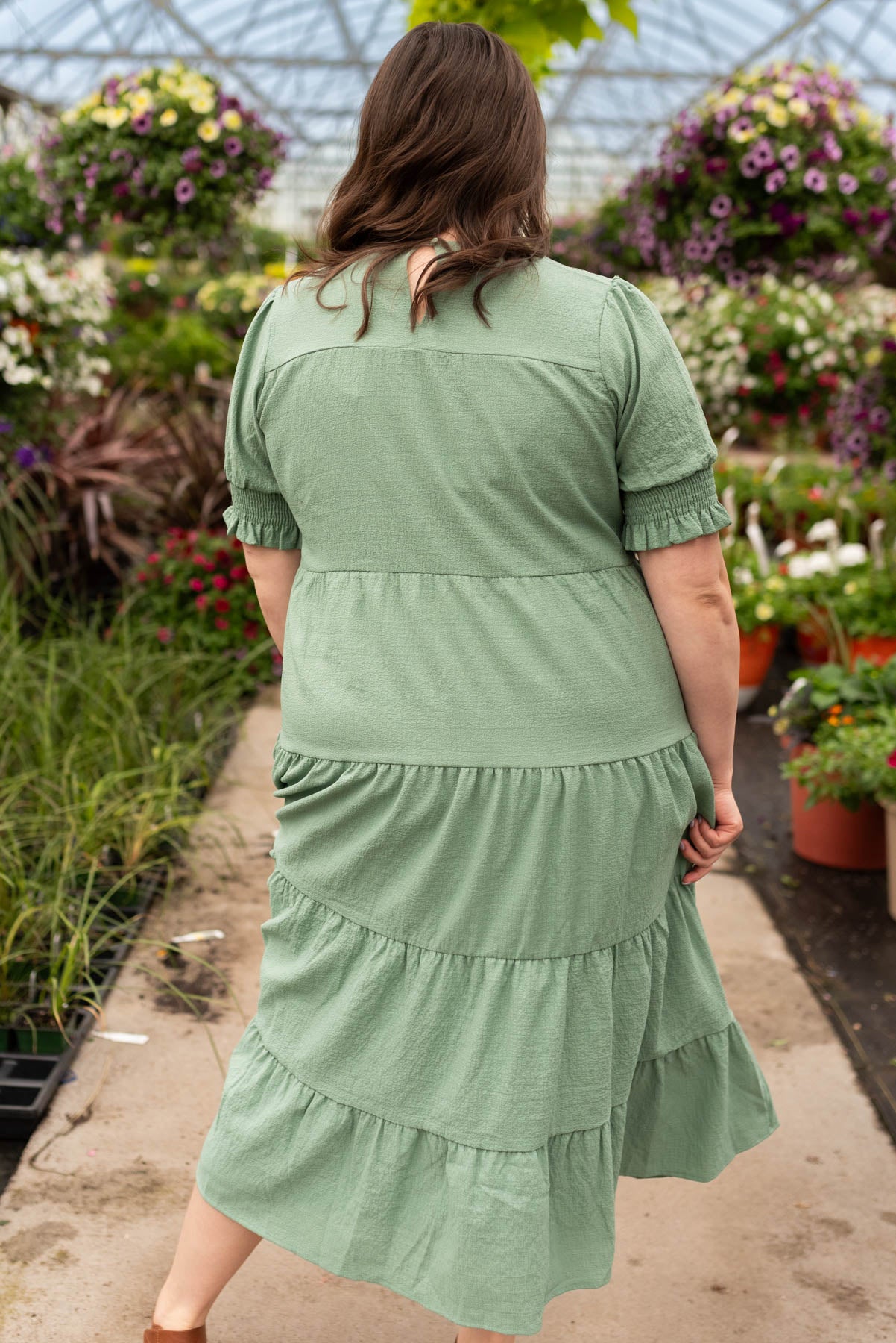 Janessa Deep Sage Dress