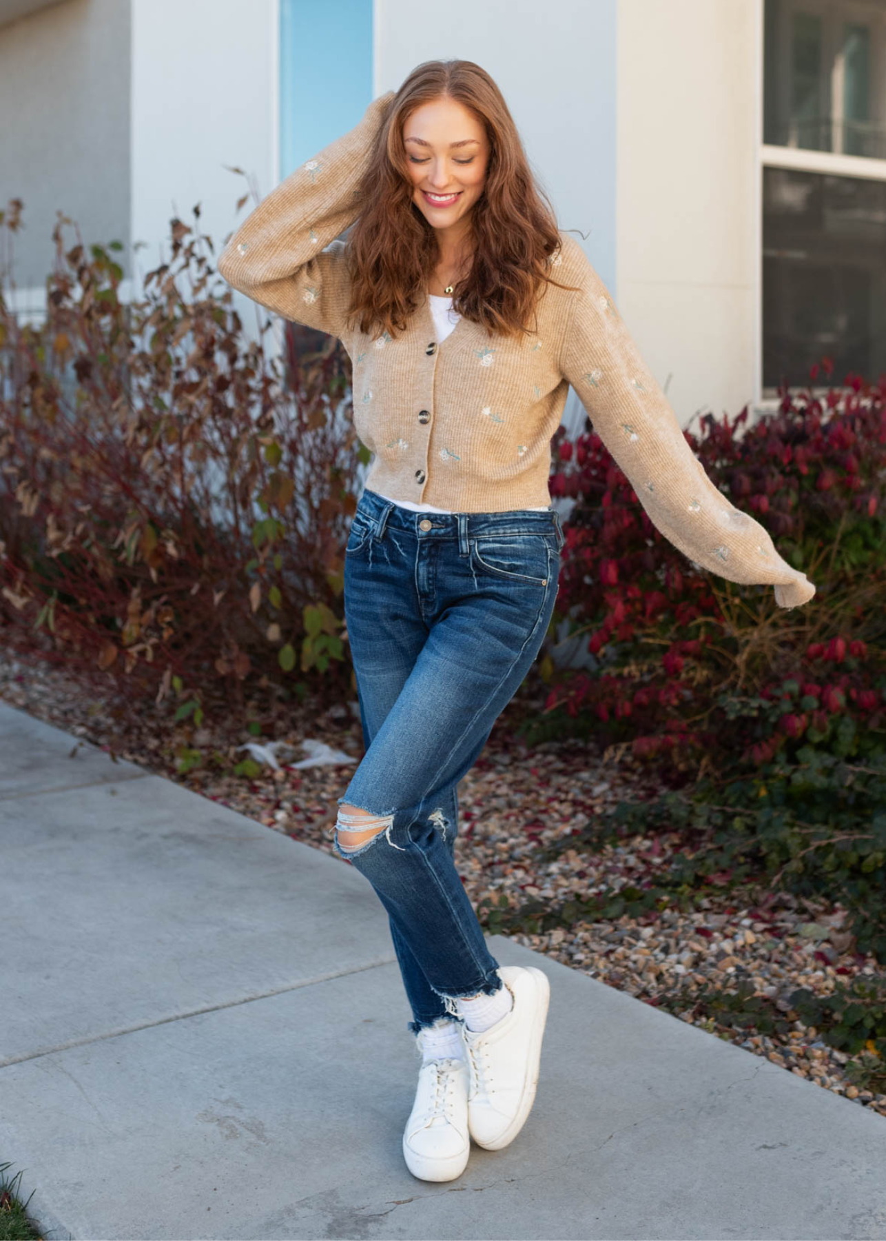 Khaki cardigan