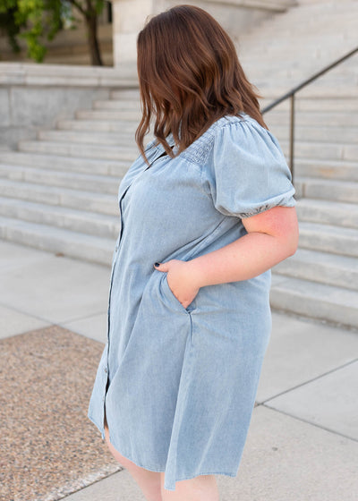 Jaycee Denim Button Down Dress