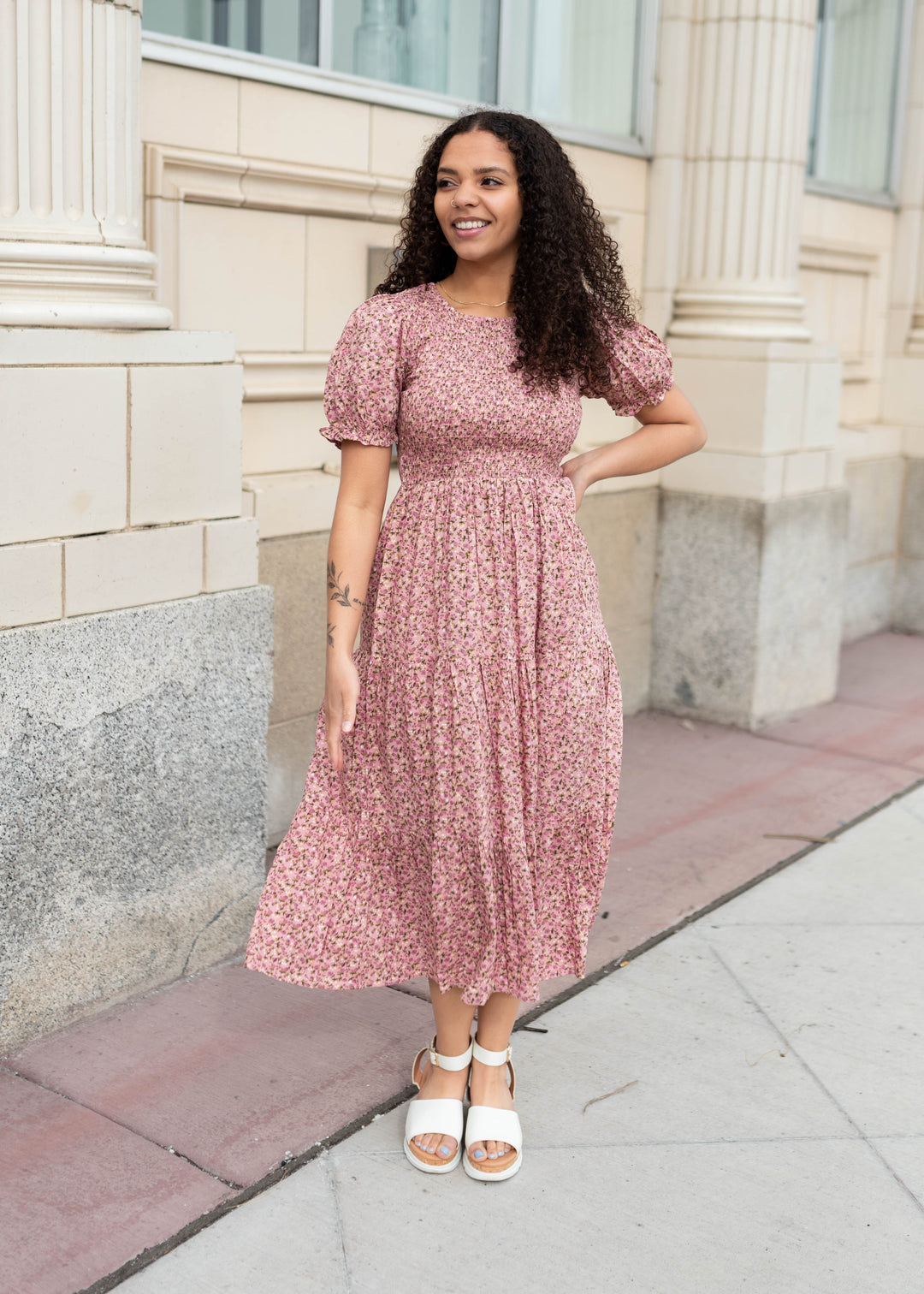 pink floral dress plus size Yours London Women's Print Ruffle Wrap Size 22-24 Your beauty cant be outdone in this FAB dress Jessie Pink Floral Dress