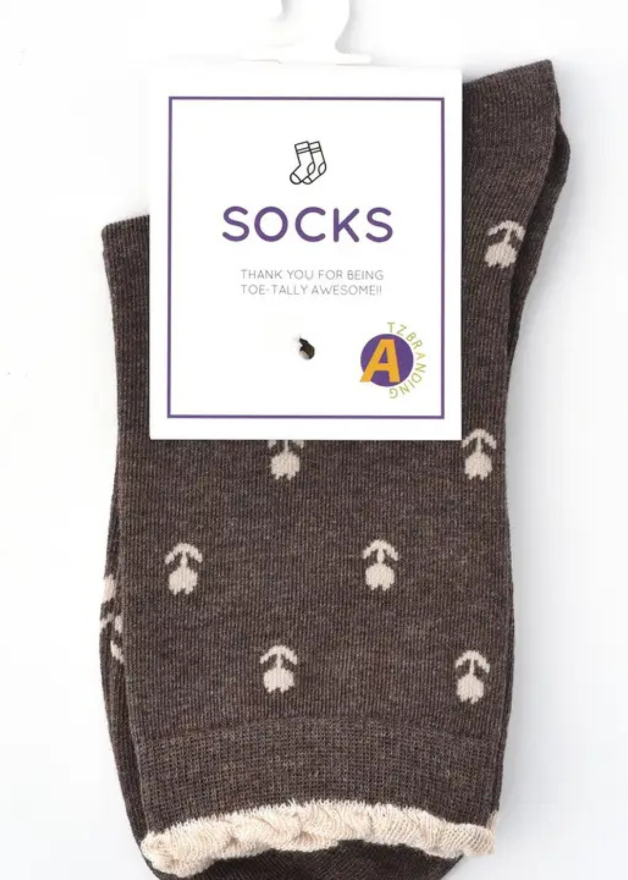 Jordan Beige Trim Socks