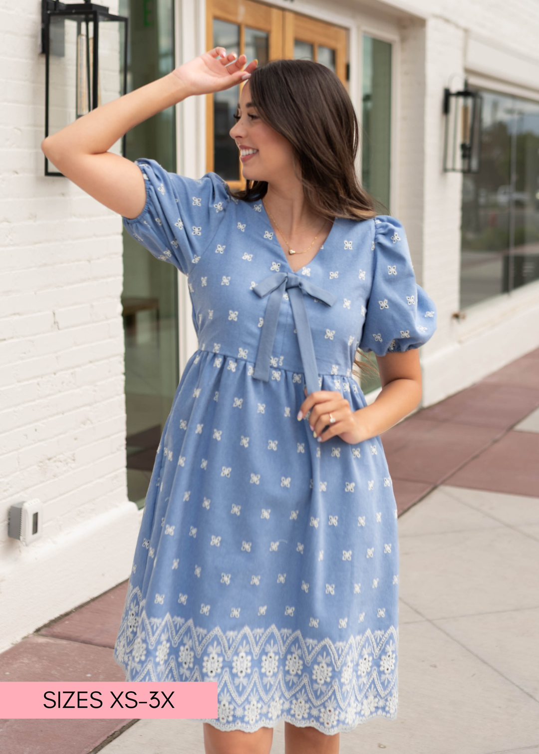 eyelet dresses for women Jordyn Blue Dress with Pockets | Lena & Lou Exclusive Girl Black Birthday Outfits and a flattering empire army_service_uniform_item:Dress Shoes Step 1 - Select Size (Inches):12