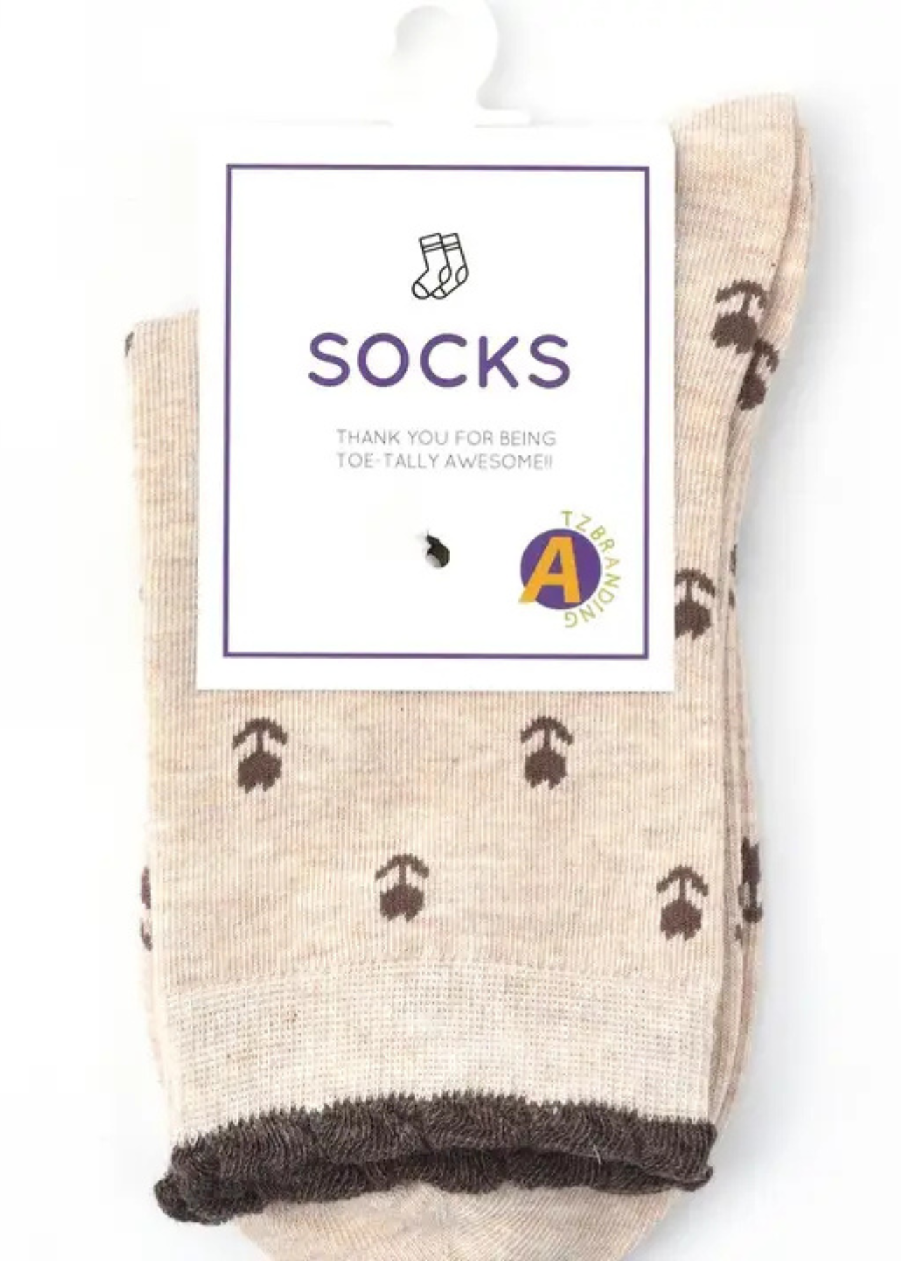 Jordan Brown Trim Socks