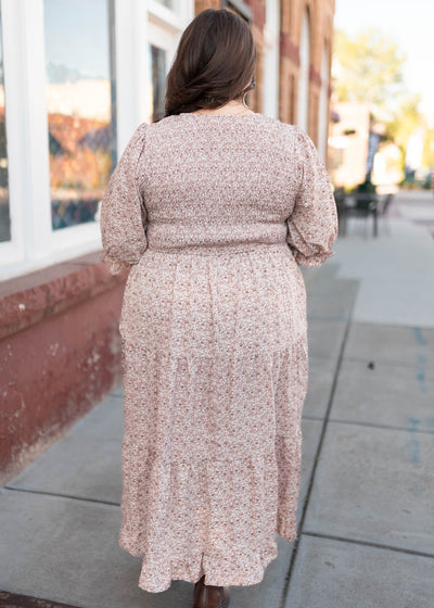 Julia Dusty Mauve Floral Dress