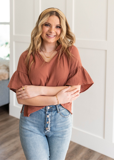 Terracotta blouse