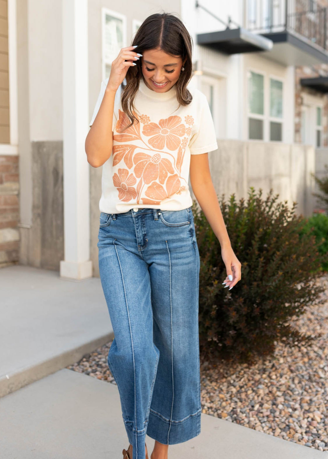 Julie Denim Wide Leg Pants
