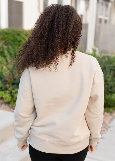 Juliette Taupe Flower Pullover