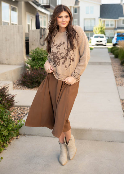 Justine Tan Pattern Sweater