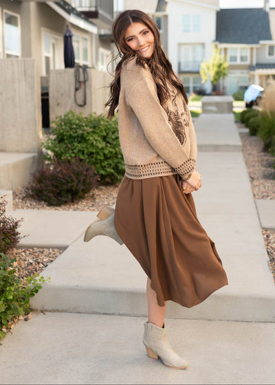 Justine Tan Pattern Sweater