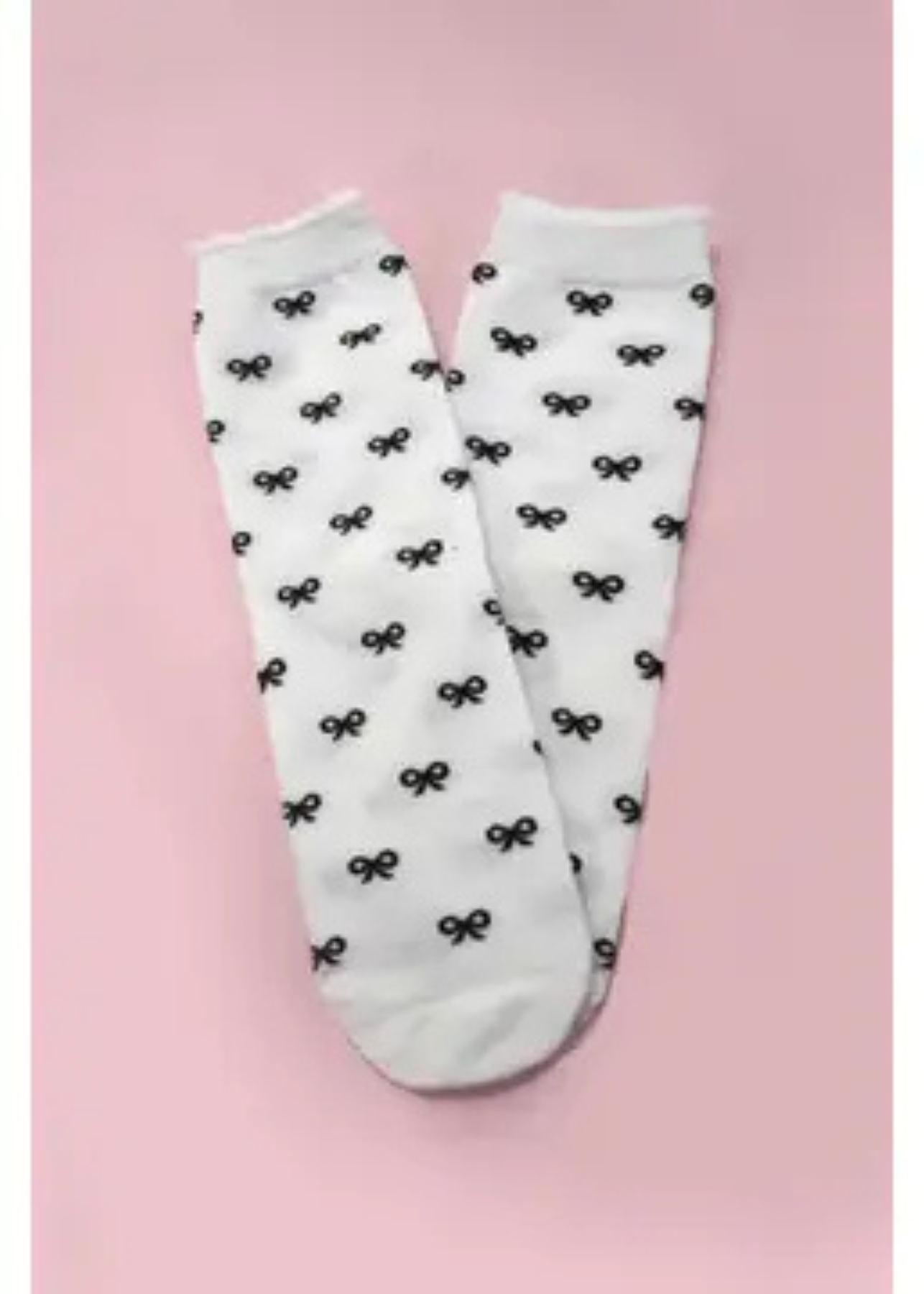 Jolene White Bow Socks