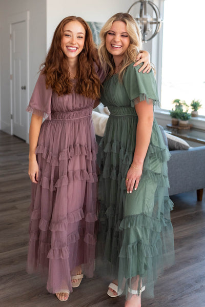 Kathryn Dusty Teal Maxi Dress