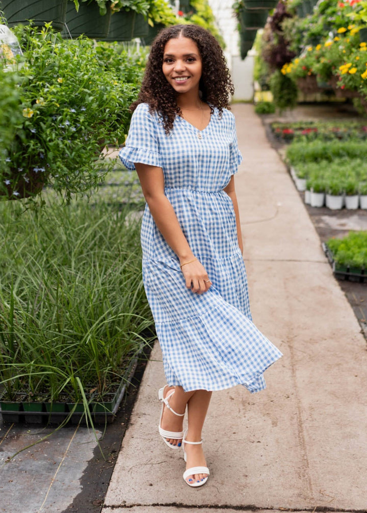 Kaylee Blue Gingham Dress andthewhy – Lena Layne
