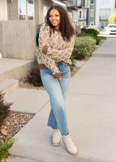 Kaylee Brown Pattern Sweater