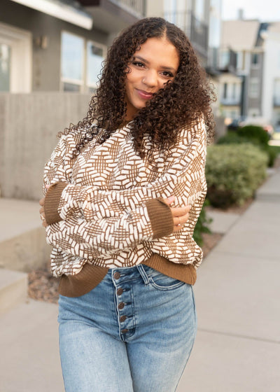 Kaylee Brown Pattern Sweater