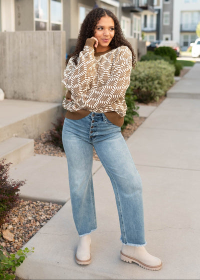 Kaylee Brown Pattern Sweater