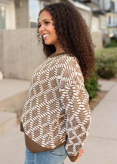 Kaylee Brown Pattern Sweater