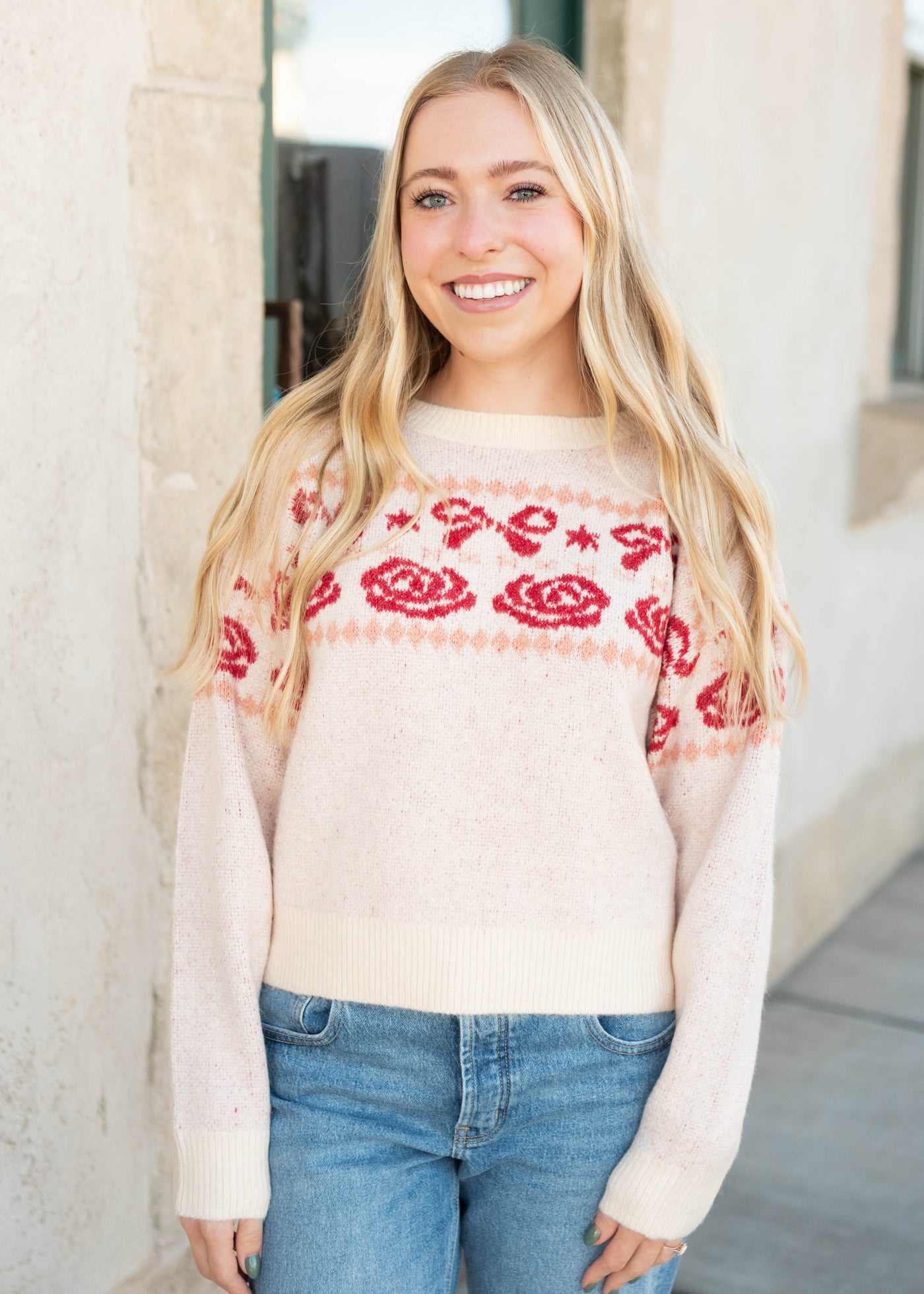 Kendall Pink Patterned Sweater