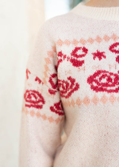 Kendall Pink Patterned Sweater