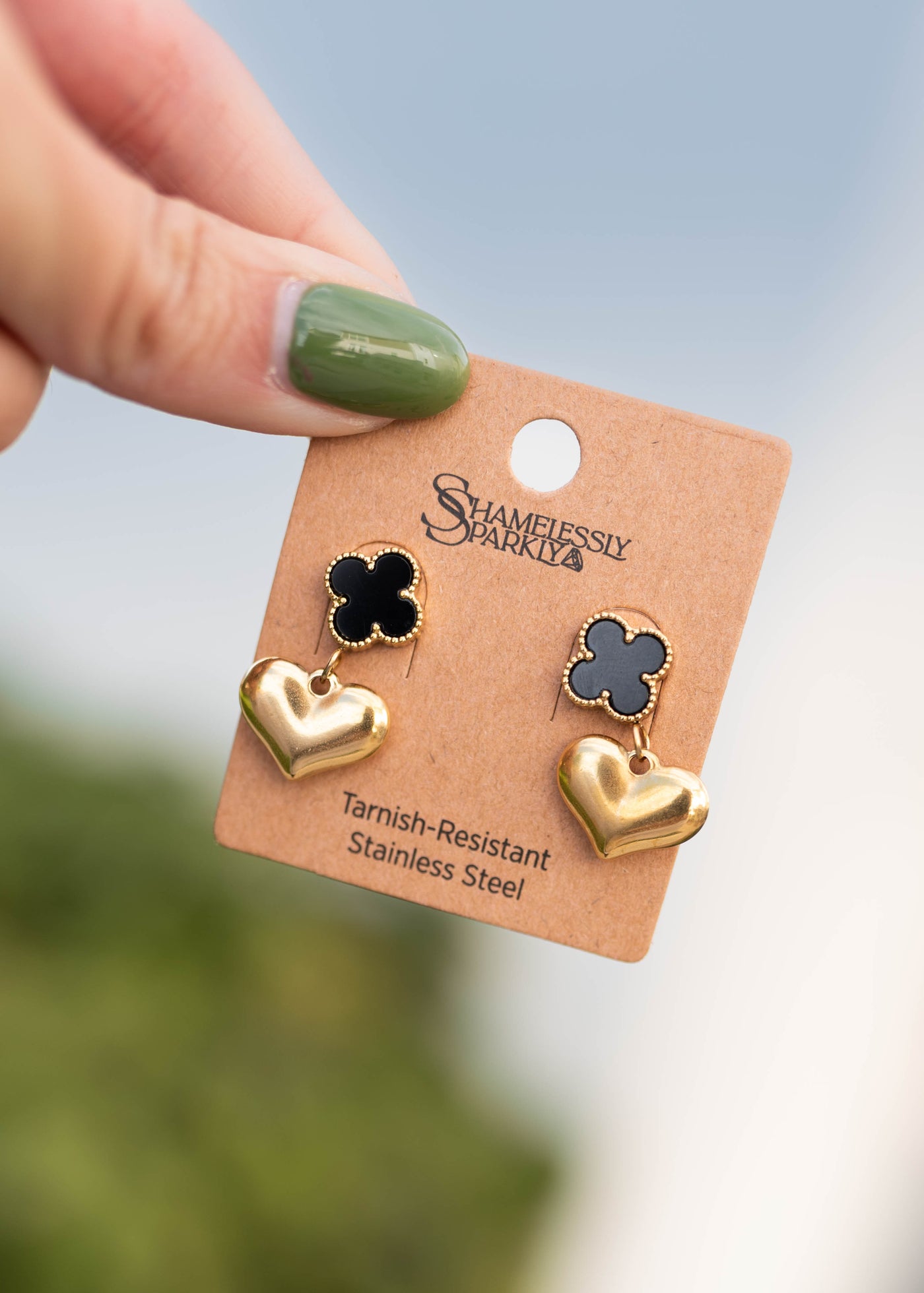 Khloe 18K Clover Drop Earrings