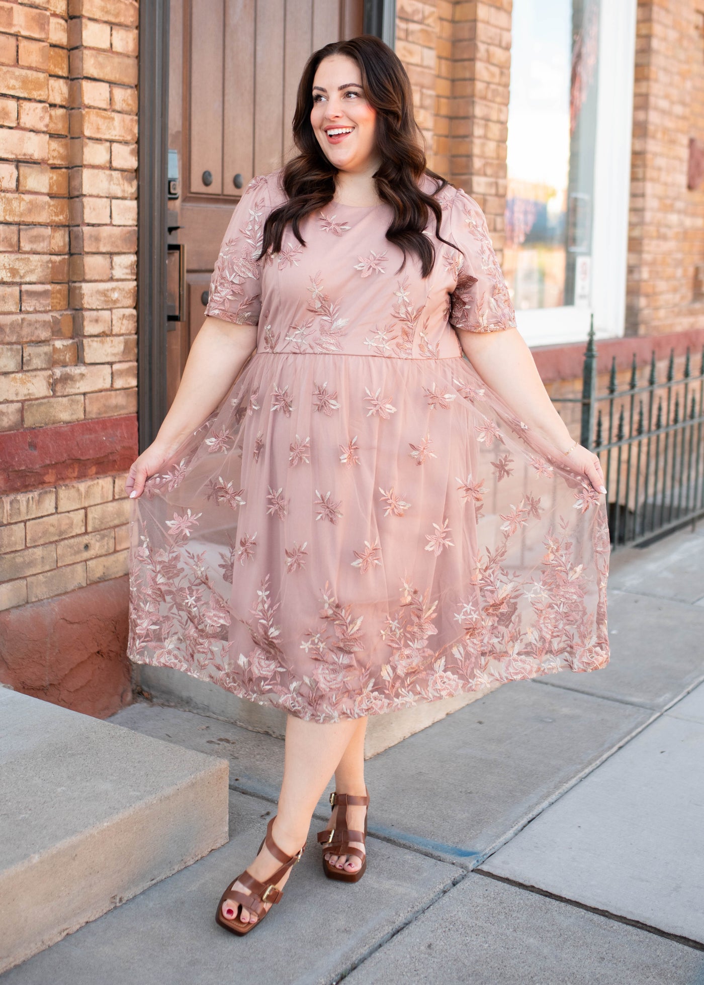 Kourtney Blush Floral Dress