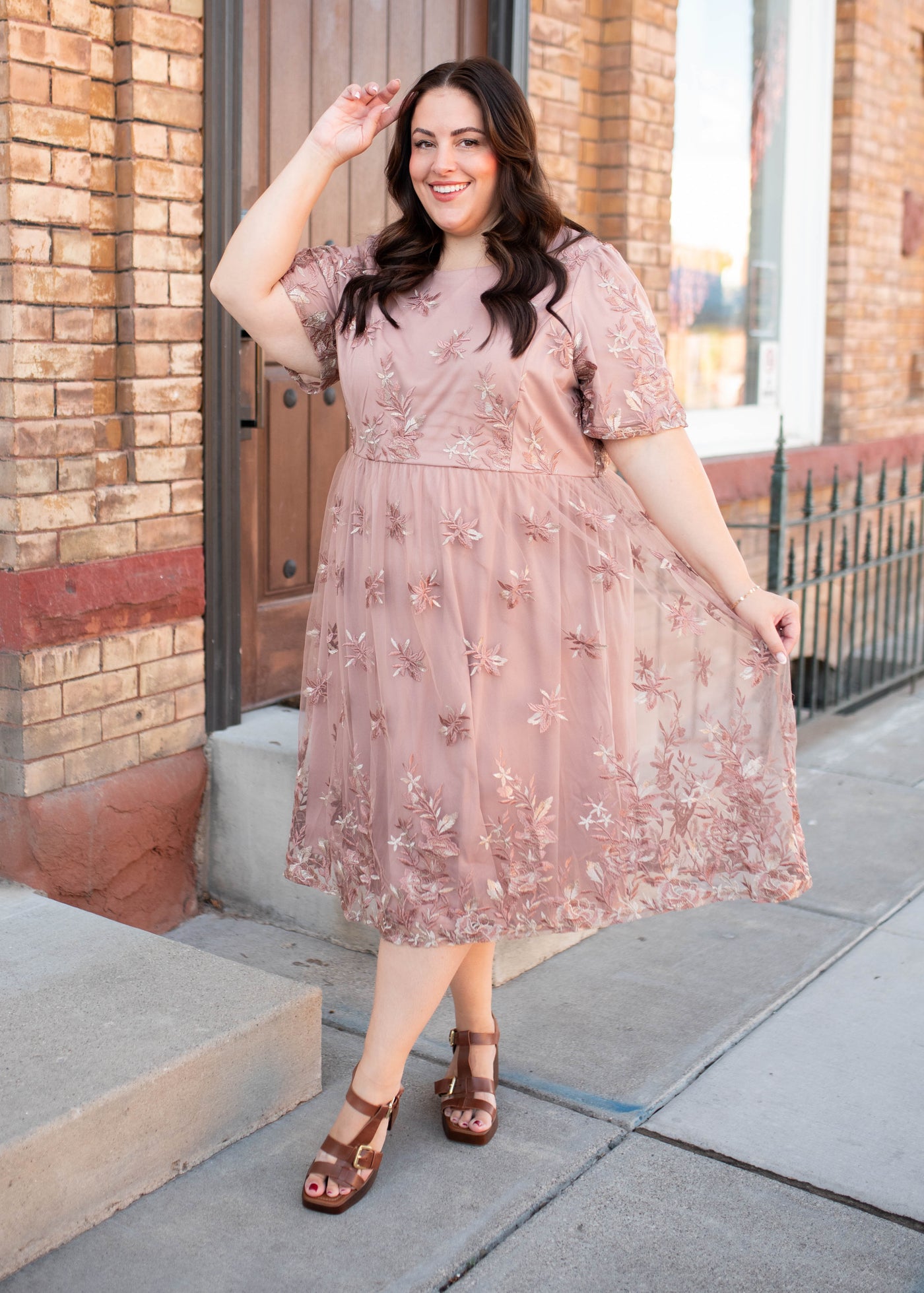 Kourtney Blush Floral Dress
