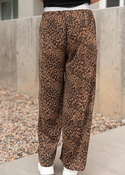 Back view of the leopard print pants 