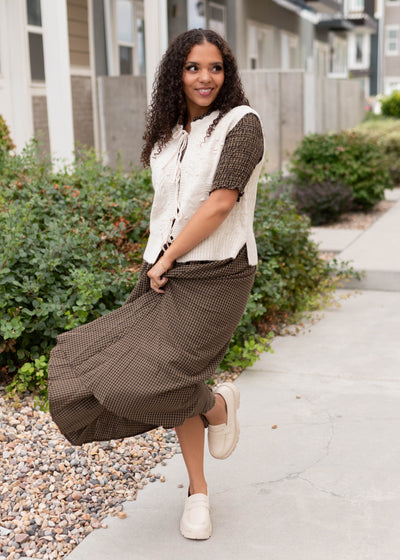Lacey Oatmeal Sweater Vest