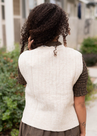 Lacey Oatmeal Sweater Vest