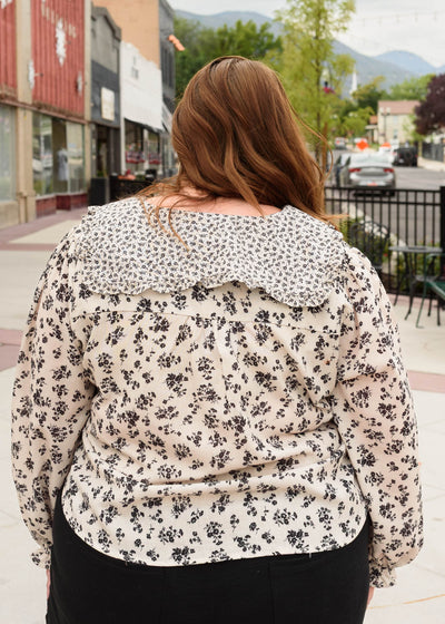 Leah Black Floral Blouse