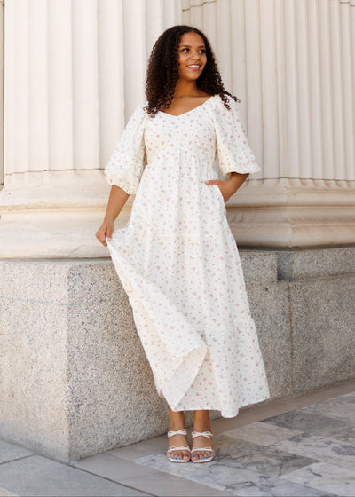 Small ivory floral dress