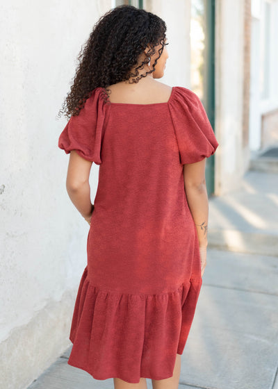 Leyla Rust Floral Dress