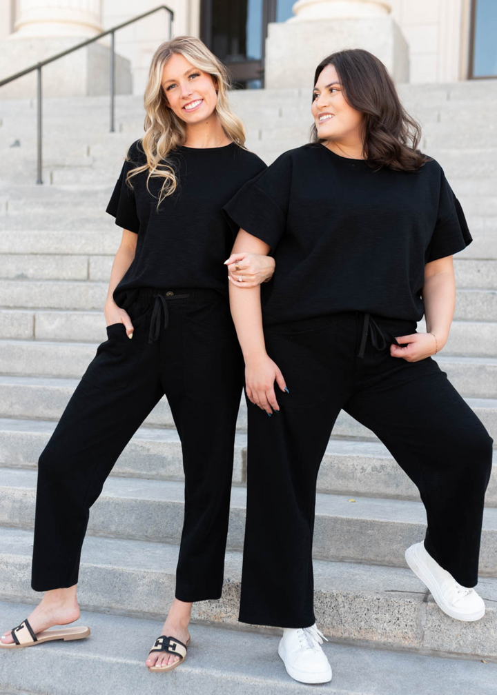 Lillian Black Knit Pants - Essential Knit Pants | Lena Layne