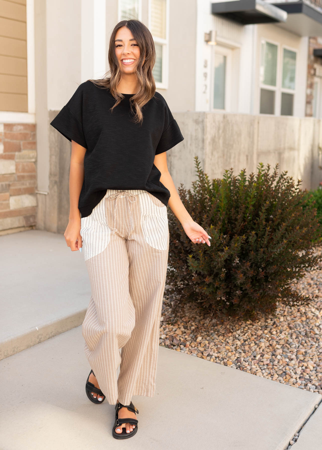Lena Lou black knit top